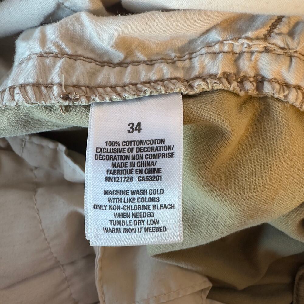 Aeropostale Mens Tan Cargo Shorts Size 34 Pockets Drawstring Utility Casual - Picture 10 of 13